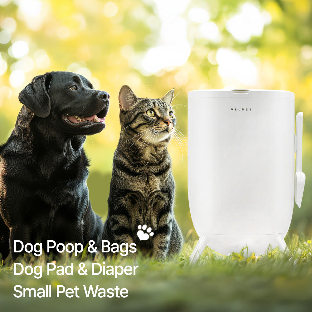 SENSE PICK ALLPET, Ultimate Pet Waste Station for Indoors, 21L Trash Bin with Odor Control, Step On Pet Waste Container with Continuous Refill Bag Included.