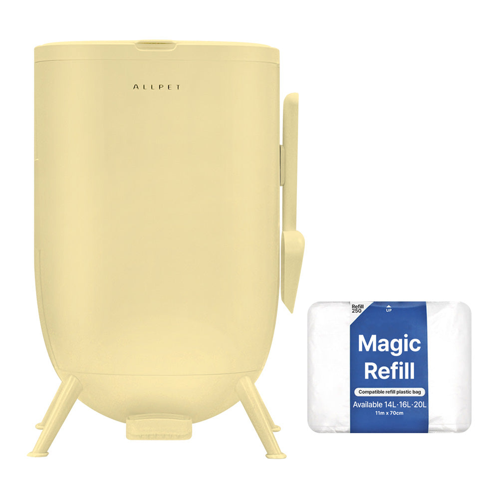 SENSE PICK ALLPET, Ultimate Pet Waste Station for Indoors, 21L Trash Bin with Odor Control, Step On Pet Waste Container with Continuous Refill Bag Included.