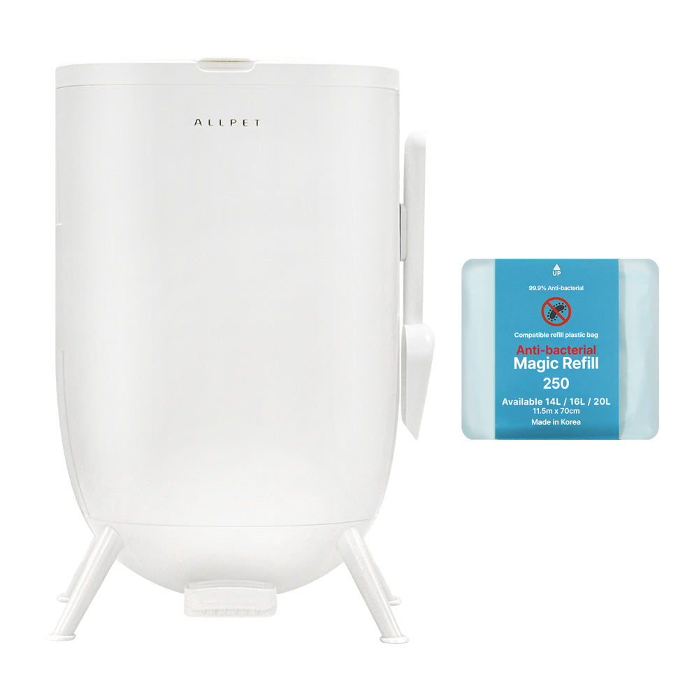 Reduce Bacterial Megic Refil 250 Diaper Pail Refills Bag with Odor Control Compatible with Pet Waste, Adult & Baby Diaper Pail Bag l Features Continuous Bag Refill (Bacteria reduction