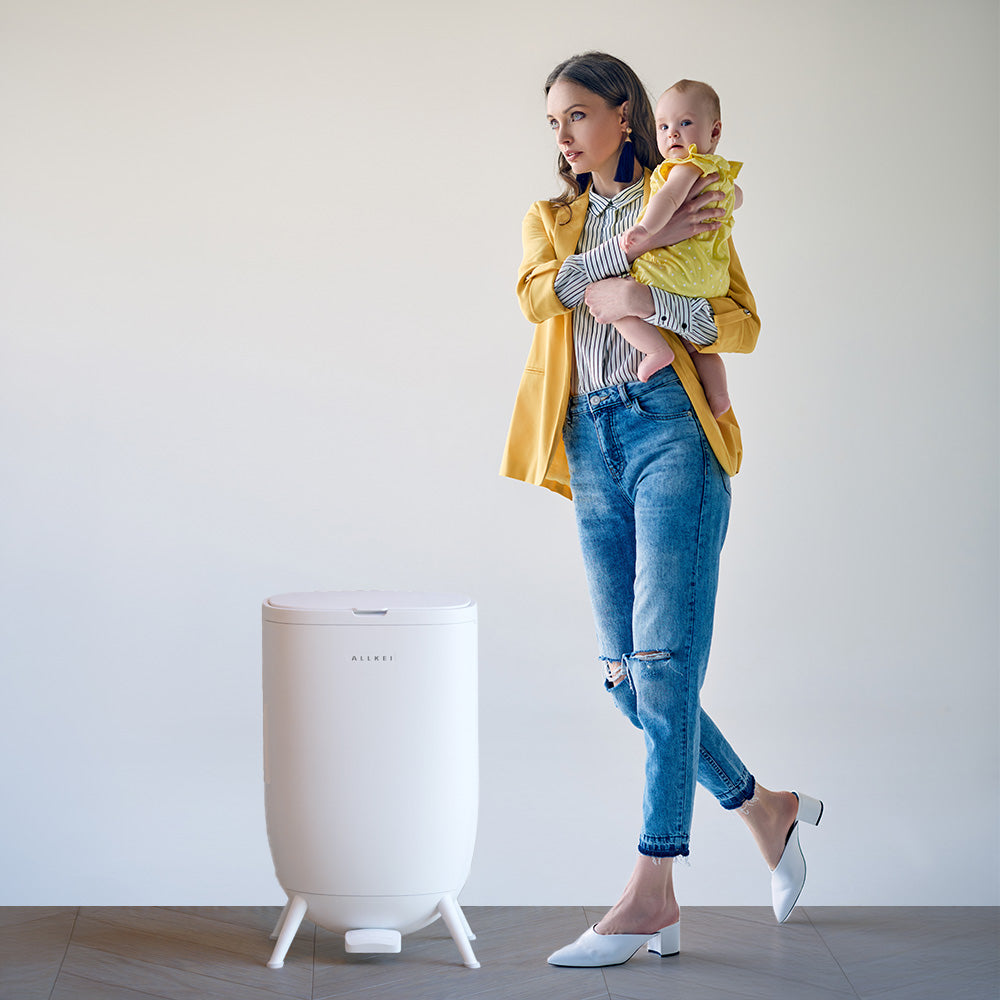SENSE PICK ALLEKI PLUS Triple Odor Block Trash Can, Diaper Pail, Baby Adult Diaper Pet Waste Disposal Trash Bin.