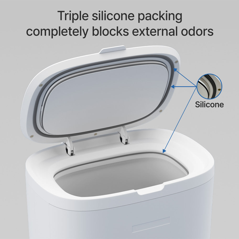 SENSE PICK ALLEKI PLUS Triple Odor Block Trash Can, Diaper Pail, Baby Adult Diaper Pet Waste Disposal Trash Bin.