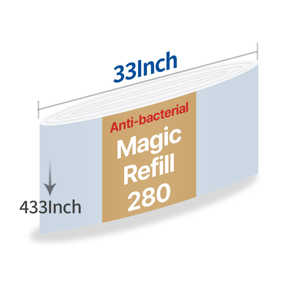 Magic Refill Bag 280 Diaper Pail Refills Bag with Odor Control Compatible with Pet Waste, Adult & Baby Diaper Pail l Features Continuous Bag Refill (Bacteria reduction Effect)