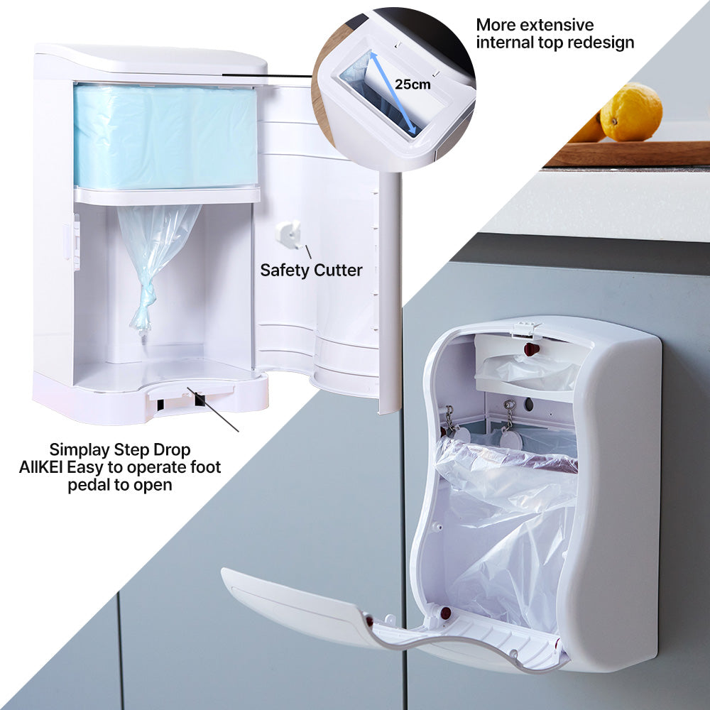 ALLKEI 29L and Wall Mountian Hanging Air Mini 3L Gift Set, Odor-Control Solution Includes 1 Magic Refill Bag & 30 Air Mini Bags - White