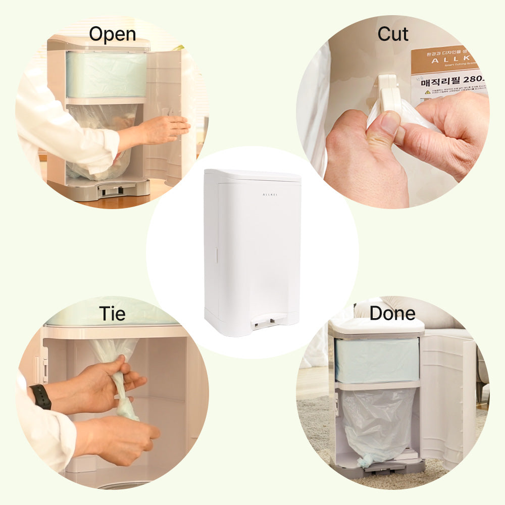 SENSE PICK ALLKEI 29L Diaper Pail, Disposal System, Odor Control Trash Can for Baby, Adult Diaper, and Pet Waste.