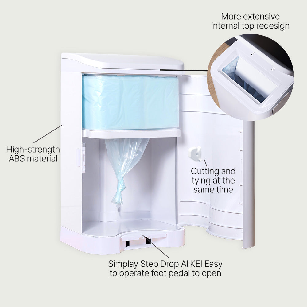 SENSE PICK ALLKEI 29L Diaper Pail, Disposal System, Odor Control Trash Can for Baby, Adult Diaper, and Pet Waste.