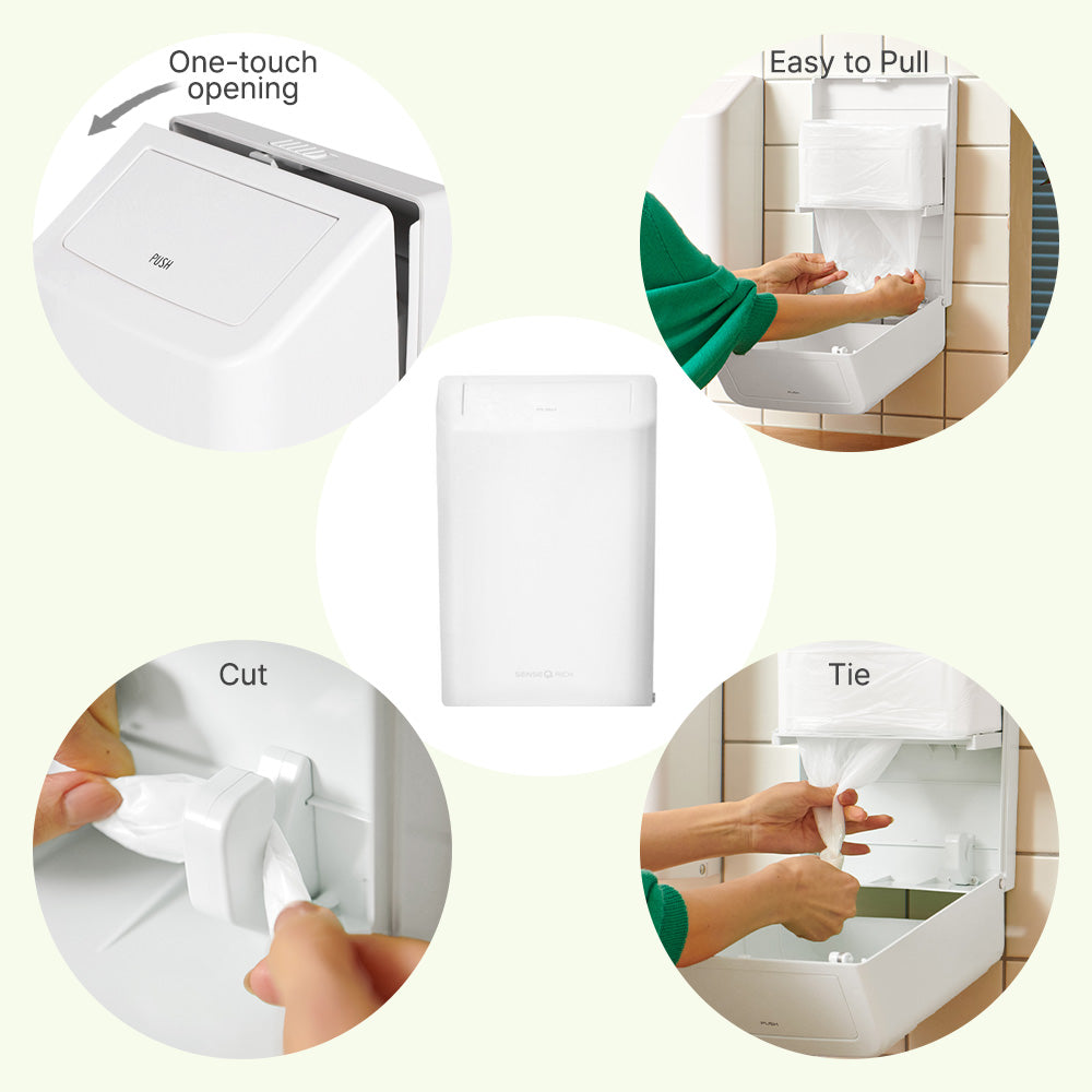 SENSE PICK Air Magic Household Wall-mounted Garbage bin 6L Included Magic Refill Bag (S220) ABS Material.